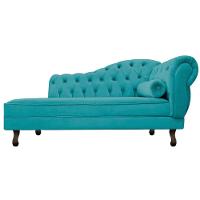 Diva Recamier Diana 140cm Lado Esquerdo Suede - Doce Sonho Móveis Azul Turquesa - 5