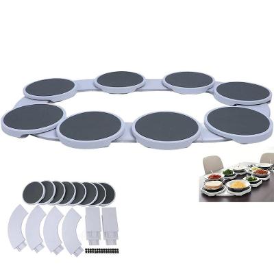 Bandeja Giratória SU-SIRVA 360 Graus 8 Compartimentos ABS Antiderrapante Branco