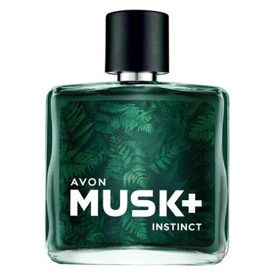Deo Colônia Musk+ Instinct Fragrância Fresca e Amadeirada 75ML Avon