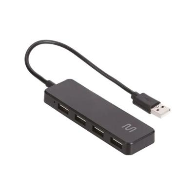 Hub USB 2.0 com 4 Portas AC443 480Mbps Design Slim Preto Multi