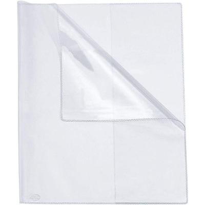 Kit 5 Capas Ajustáveis para Caderno Brochura Maxi Acessórios PVC Transparente