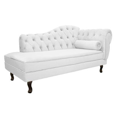 Diva Recamier Diana 140cm Lado Esquerdo Corano - Doce Sonho Móveis Branco