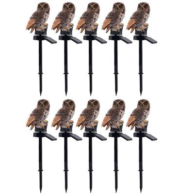 Kit 10 Luminárias Solares Coruja JBA-CORU LED IP65 Marrom Leva Pro Pet