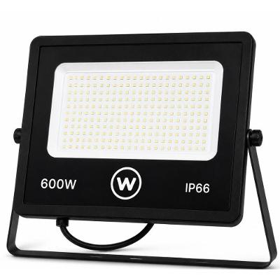 Refletor LED 600W IP66 com Placa Fotovoltaica e Controle Preto