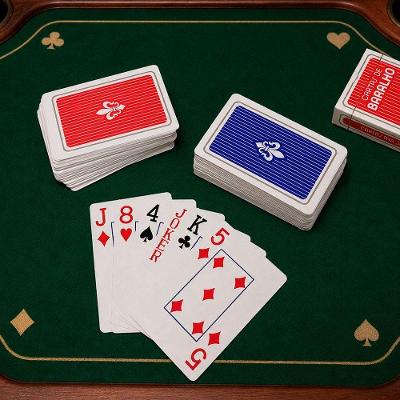 Kit 4 Jogos de Baralho Tradicional 54 Cartas Poker Vermelho e Azul