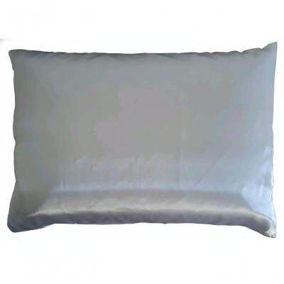 Kit 2 Fronhas Cetim Anti-Frizz 68x48CM Poliéster com Botão Branco