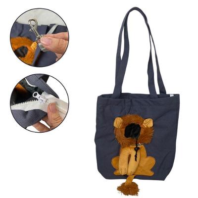 Bolsa de Transporte para Pets AB Mídia BSL3906 Leão Náilon Azul
