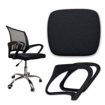 Conjunto Assento e Braços AB Mídia OC-001A Cadeira Escritório Preto