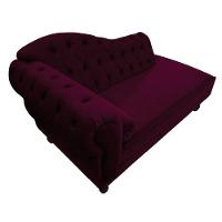 Diva Recamier Diana 140cm Lado Direito Suede - Doce Sonho Móveis Bordô - 2