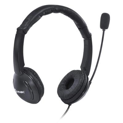 Headset Corp USB com Microfone Omnidirecional Preto VK390 Vinik