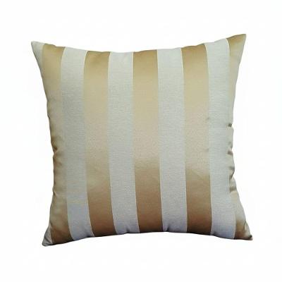 Kit 2 Capas de Almofada Jacquard Listras Dourado 45x45cm