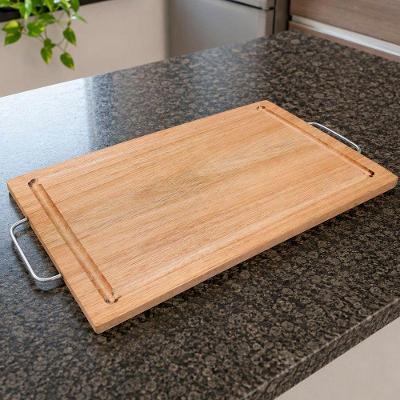 Tábua de Corte de Madeira para Churrasco e Cozinha 21x35CM Marrom