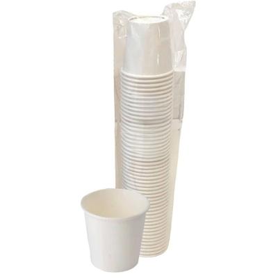 Copo de Papel Branco 200ML 50 Unidades Fibra Virgem Biodegradável