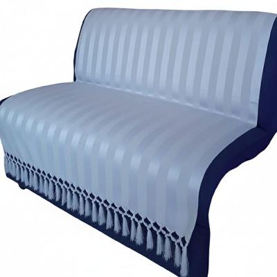 Manta Xale Jacquard Listrada Sofá Sala Quarto 140x180cm Cinza Claro