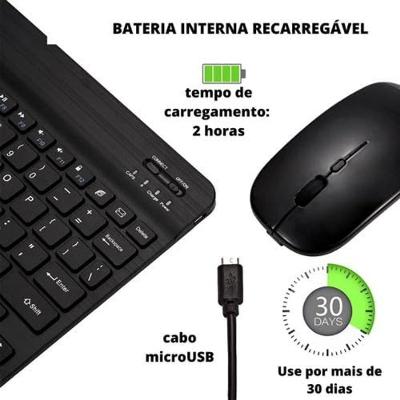 Capa com Teclado Trackpad Tablet Kit 2 em 1 Bluetooth Samsung