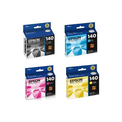 Kit 4 Cartuchos Tinta Epson T140 Preto Magenta Ciano Amarelo