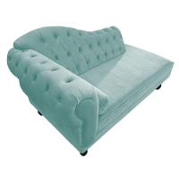 Diva Recamier Diana 185cm Lado Direito Suede - Doce Sonho Móveis Azul Tiffany