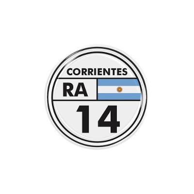 Adesivo Resinado Corrientes RA 14 Alto Relevo 3D Decorativo Preto Argentina