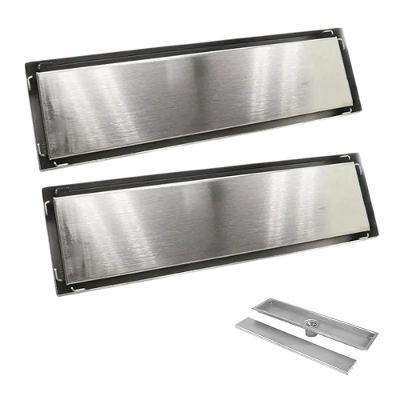 Kit 2 Ralos Lineares Invisíveis 40cm Inox Anti Odor Anti Inseto AB Mídia