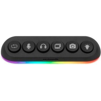 Hub USB Streamplify Deck 5 com 5 Portas 3.0 RGB Botão Individual Preto