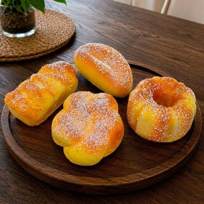 Kit 4 Pães Doces Artificiais Decoração Padaria Lanchonete Amarelo