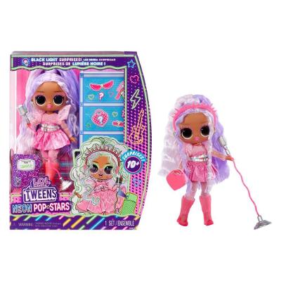Boneca de Moda Tweens Neon Pop Stars Kitty K Surpresas Neon Rosa L.O.L