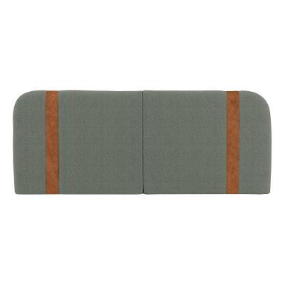 Cabeceira Painel Flay Casal 140cm Dobrável Bouclé Verde Menta Abmaza