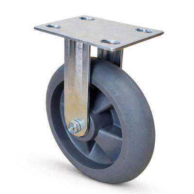 Rodízio Fixo Industrial 8x2 220kg Roda Termoplástica Cinza