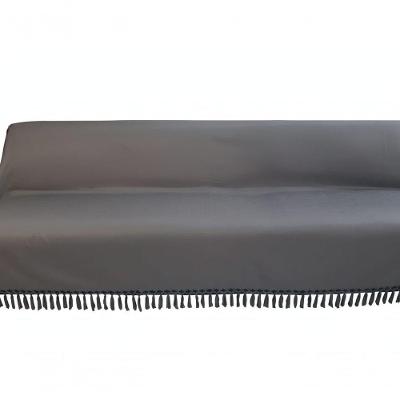 Manta Gigante Xale Jacquard Reversível 1,80x2,80m Cinza Chumbo