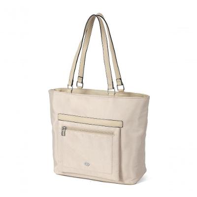 Bolsa Feminina Gash BS72967GA Nylon 42cm Bege com Bolsos