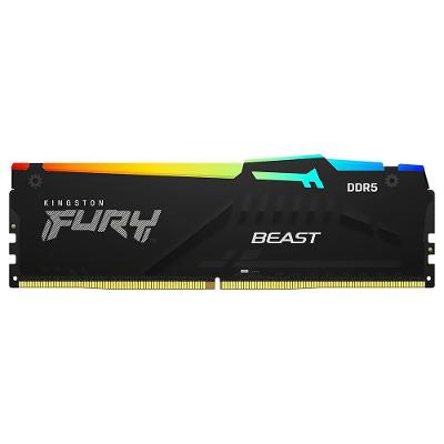 Memória RAM Kingston Fury Beast DDR5 8GB 5600MHz RGB Preto