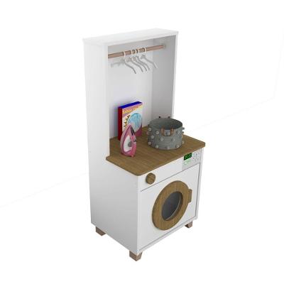 Mini Lavanderia Infantil MDF 15mm Moderno Branco Woodcore