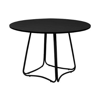 Mesa de Jantar Stella Redonda MDF 75cm Preto Waw Design