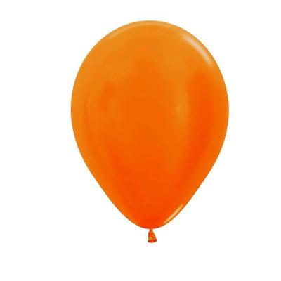 Balao 9 Polegadas Tangerina Liso Latex 50 Unidades Art Latex