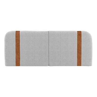 Cabeceira Painel Flay Queen 160cm Dobrável na Parede Bouclé Cinza Claro Abmaza