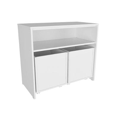 Organizador Infantil Richard Baús e Prateleira MDF 80CM Branco Woodcore