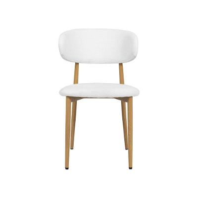 Cadeira Lucy Estrutura Aço Estofado Linho Branca Waw Design