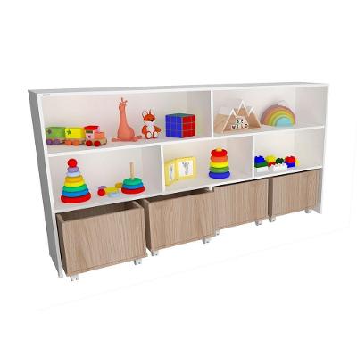 Organizador Infantil Nasser com Baús MDF 175CM Amadeirado Woodcore