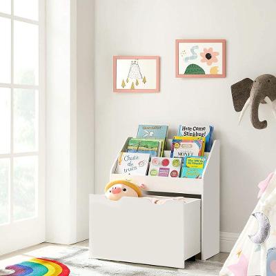 Organizador de Livros com Baú Infantil Piper MDF 62,5cm Branco