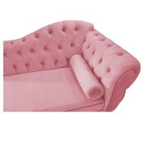 Diva Recamier Diana 160cm Lado Esquerdo Suede - Doce Sonho Móveis Rosa Bebê - 3