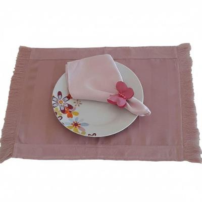 Jogo Americano Jacquard 51x35cm 2 Lugares Rosa