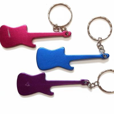 Chaveiro Abridor de Garrafas Guitarra Alumínio Kit 10 Unidades