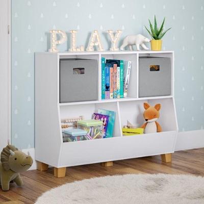 Organizador de Brinquedos Bernardo com Nichos MDF Branco Woodcore