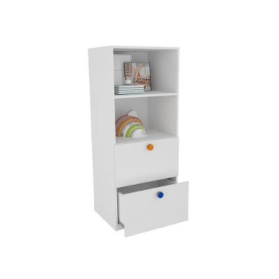 Armário Montessoriano Gaveteiro Rubi 2 Gavetas MDF 50cm Branco