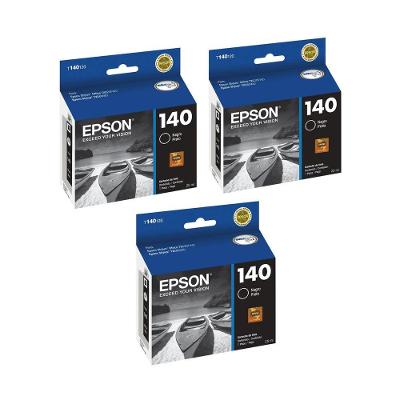 Kit 3 Cartuchos Tinta Epson T140120 Preto 25ML TX560WD TX620FWD