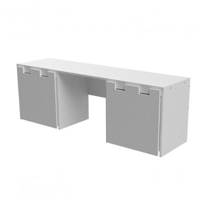 Organizador de Brinquedos com Baús Castelo B2 MDF Branco Woodcore