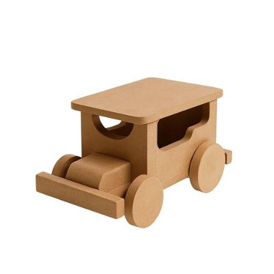 Kit 10 Carrinhos de Brinquedo em MDF com Rodinhas e Eixos Móveis