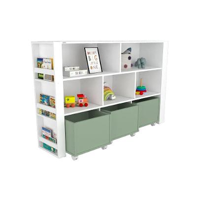 Organizador Infantil Natalino com Baús e Nichos MDF 142CM Verde Woodcore