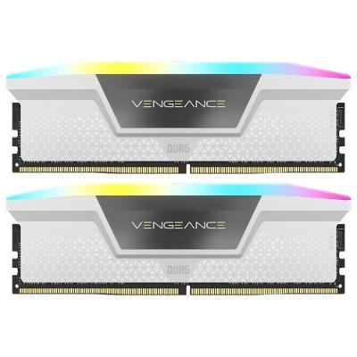 Memória RAM Vengeance RGB DDR5 32GB 6000MHz CL36 Branco Corsair