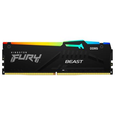 Memória RAM Kingston Fury Beast DDR5 32GB 6000MHz RGB Preto